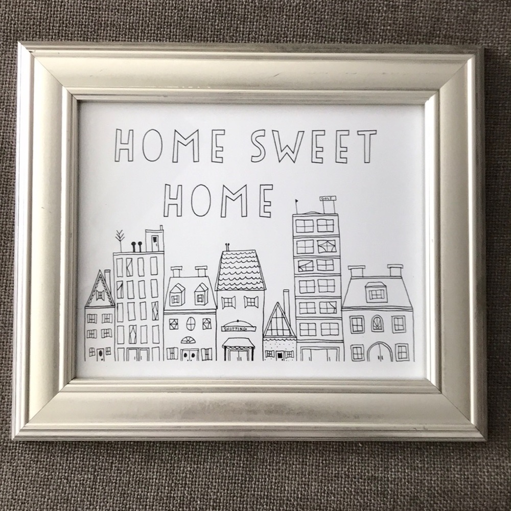 “Home sweet home” print 8x10 framed